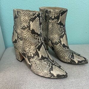 Snakeskin leather Sam Edelman ankle boots